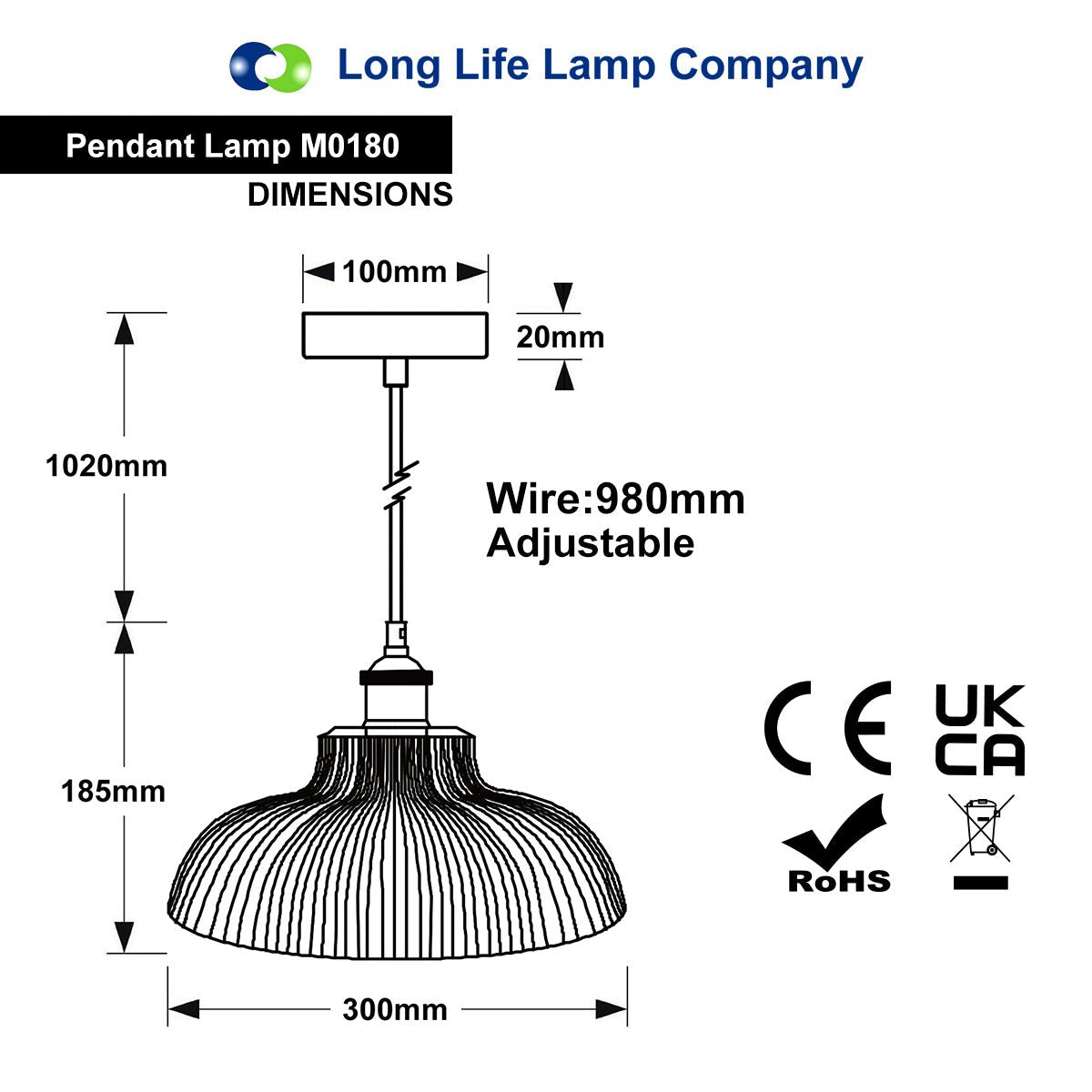 Antique Silver Vintage Classic Retro Glass Ceiling Pendant Light M0180 - Free delivery on all orders