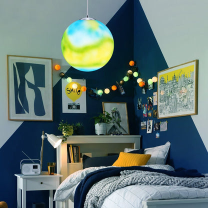 Art Deco Earth Globe Lamp Shade Pendant Light Fitting Polycarbonate - Energy Light Bulbs - Free delivery on all orders