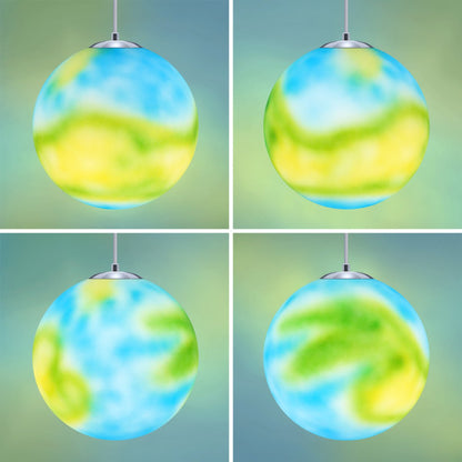 Art Deco Earth Globe Lamp Shade Pendant Light Fitting Polycarbonate - Energy Light Bulbs - Free delivery on all orders