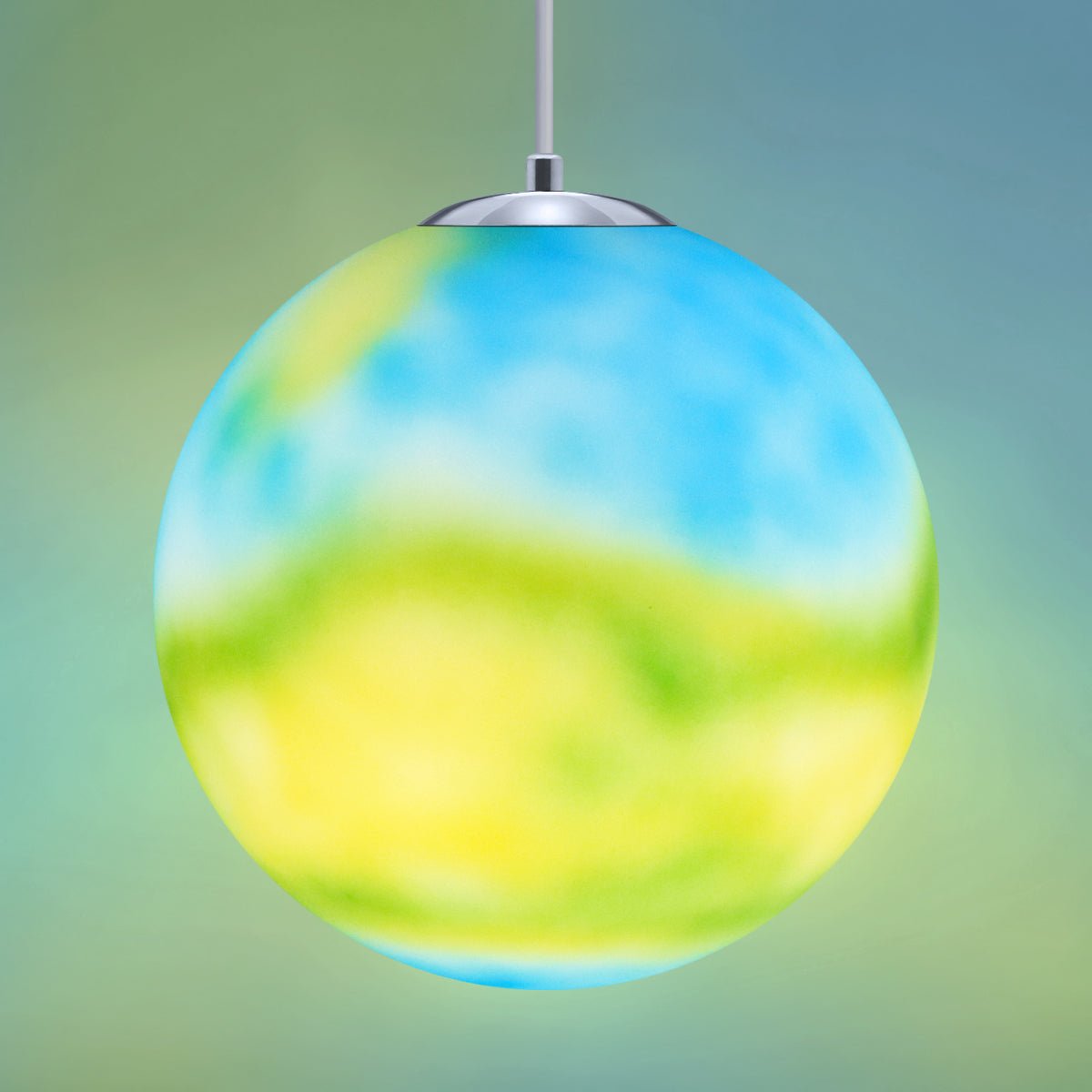 Art Deco Earth Globe Lamp Shade Pendant Light Fitting Polycarbonate - Energy Light Bulbs - Free delivery on all orders
