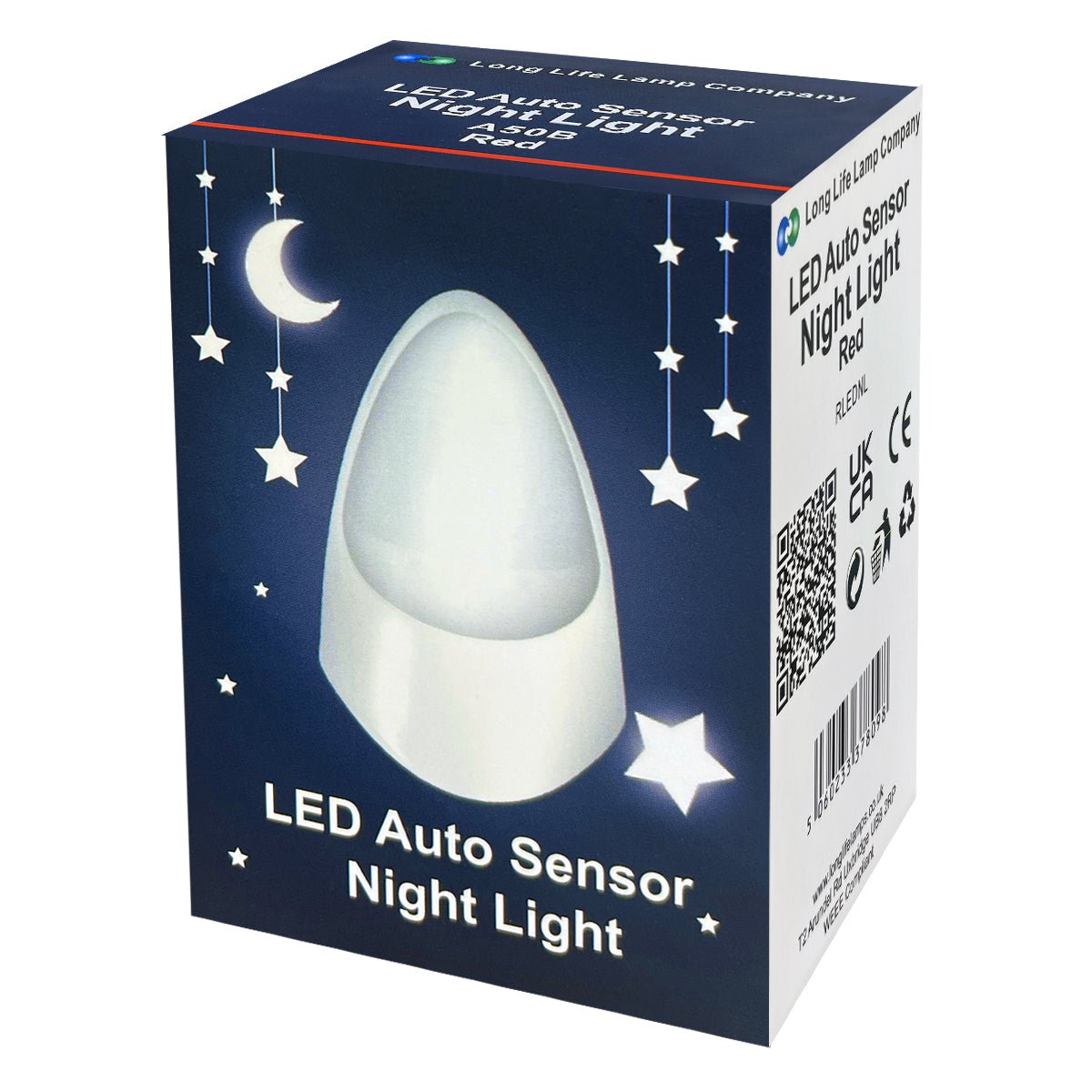 Automatic RED Plug-in LED Night Light Dusk to Dawn Sensor A50B - Free delivery on all orders