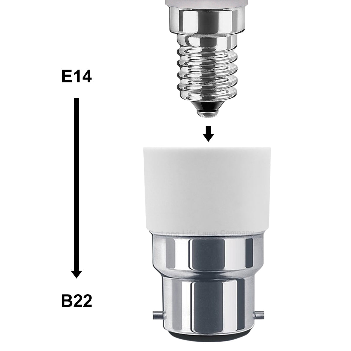 B22 to E14 Lamp Light Bulb Base Socket Converter Adaptor - Energy Light Bulbs - Free delivery on all orders