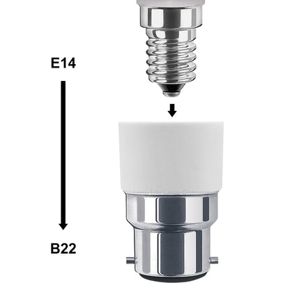 B22 to E14 Lamp Light Bulb Base Socket Converter Adaptor - Energy Light Bulbs - Free delivery on all orders