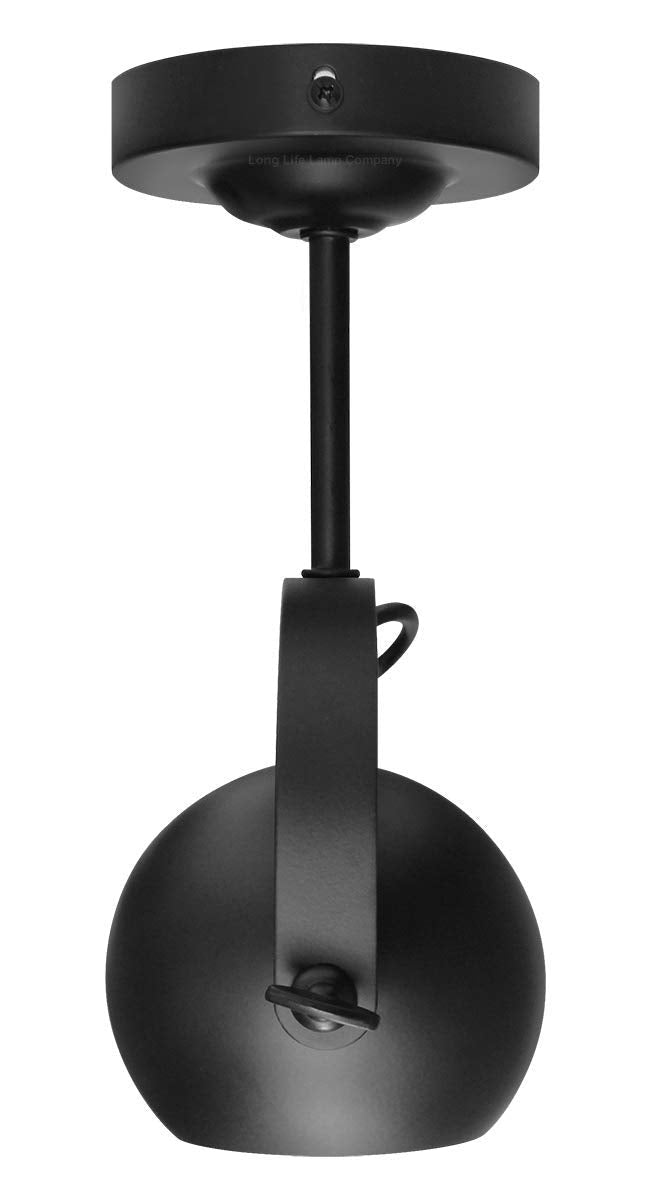 Black Adjustable Retro Industrial Ceiling Spot Light Single Eyeball - Energy Light Bulbs - Free delivery on all orders