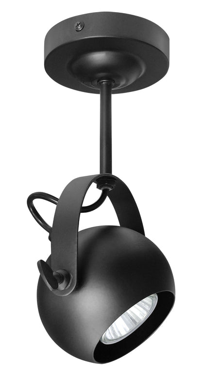 Black Adjustable Retro Industrial Ceiling Spot Light Single Eyeball - Energy Light Bulbs - Free delivery on all orders