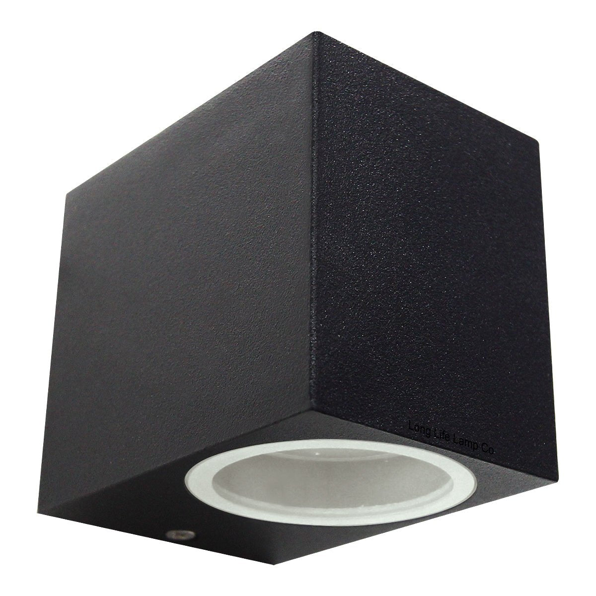 Black Finish Stainless Steel Mini Cube Single Outdoor Wall Light - Energy Light Bulbs - Free delivery on all orders