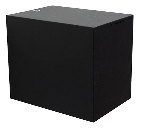 Black Finish Stainless Steel Mini Cube Single Outdoor Wall Light - Energy Light Bulbs - Free delivery on all orders