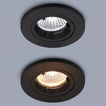 Black GU10 Fixed Fire Rated Downlight Can - Energy Light Bulbs - Free delivery on all orders