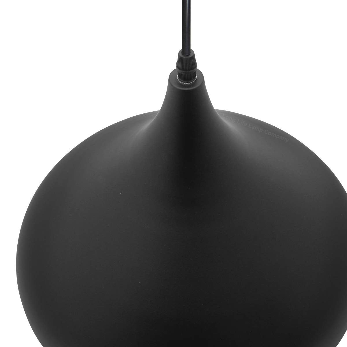 Black Lamp Shade Ceiling Pendant Light Metal Dome Matt Finish - Energy Light Bulbs - Free delivery on all orders