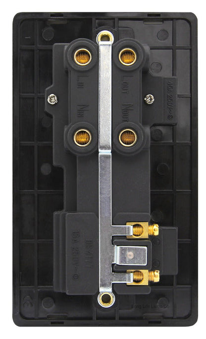 Black Nickel 45A Cooker Control Switch Unit with 13A Socket Neon Indicators Screwless Plate Finish - Energy Light Bulbs - Free delivery on all orders