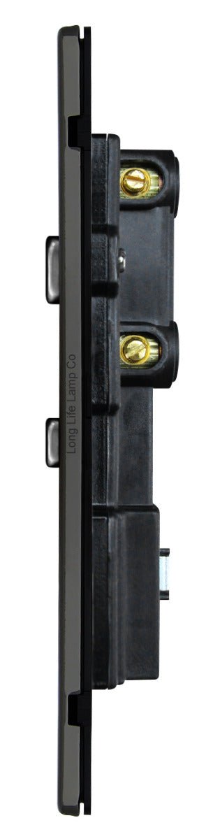 Black Nickel 45A Cooker Control Switch Unit with 13A Socket Neon Indicators Screwless Plate Finish - Energy Light Bulbs - Free delivery on all orders