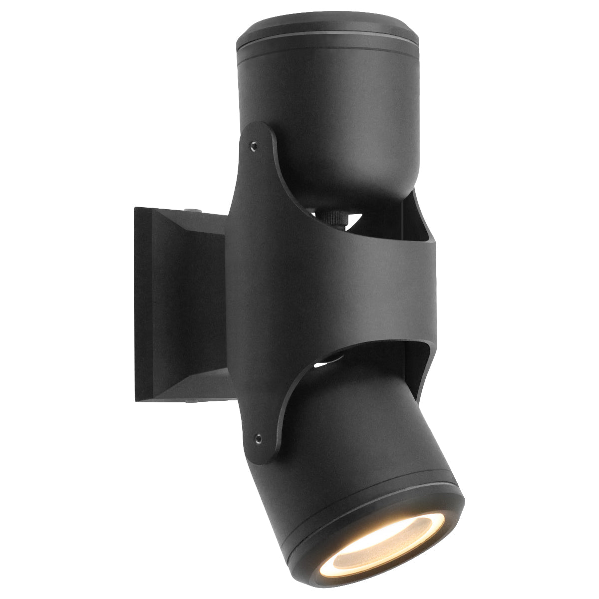 Black Outdoor Double Wall Light Adjustable IP54 External Directional Spot Lamp - Energy Light Bulbs - Free delivery on all orders