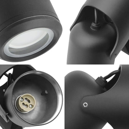 Black Outdoor Double Wall Light Adjustable IP54 External Directional Spot Lamp - Energy Light Bulbs - Free delivery on all orders