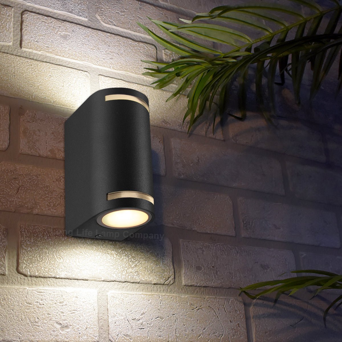Black Outdoor Double Wall Light ZLC323 with LED Warm White or Cool White or Blue - Free delivery on all orders