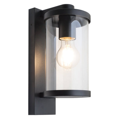 Black Outdoor Lantern Wall Light IP44 with 4W Warm LED - Energy Light Bulbs - Free delivery on all orders