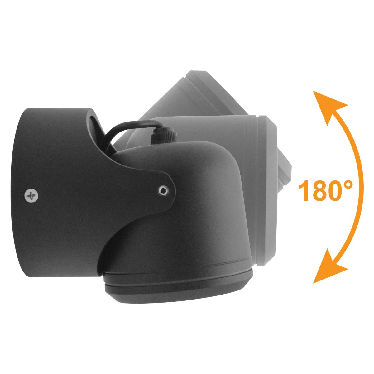 Black Outdoor Single Wall Light Adjustable IP54 External Directional Spot Lamp - Energy Light Bulbs - Free delivery on all orders