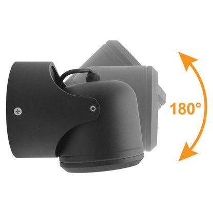Black Outdoor Single Wall Light Adjustable IP54 External Directional Spot Lamp - Energy Light Bulbs - Free delivery on all orders