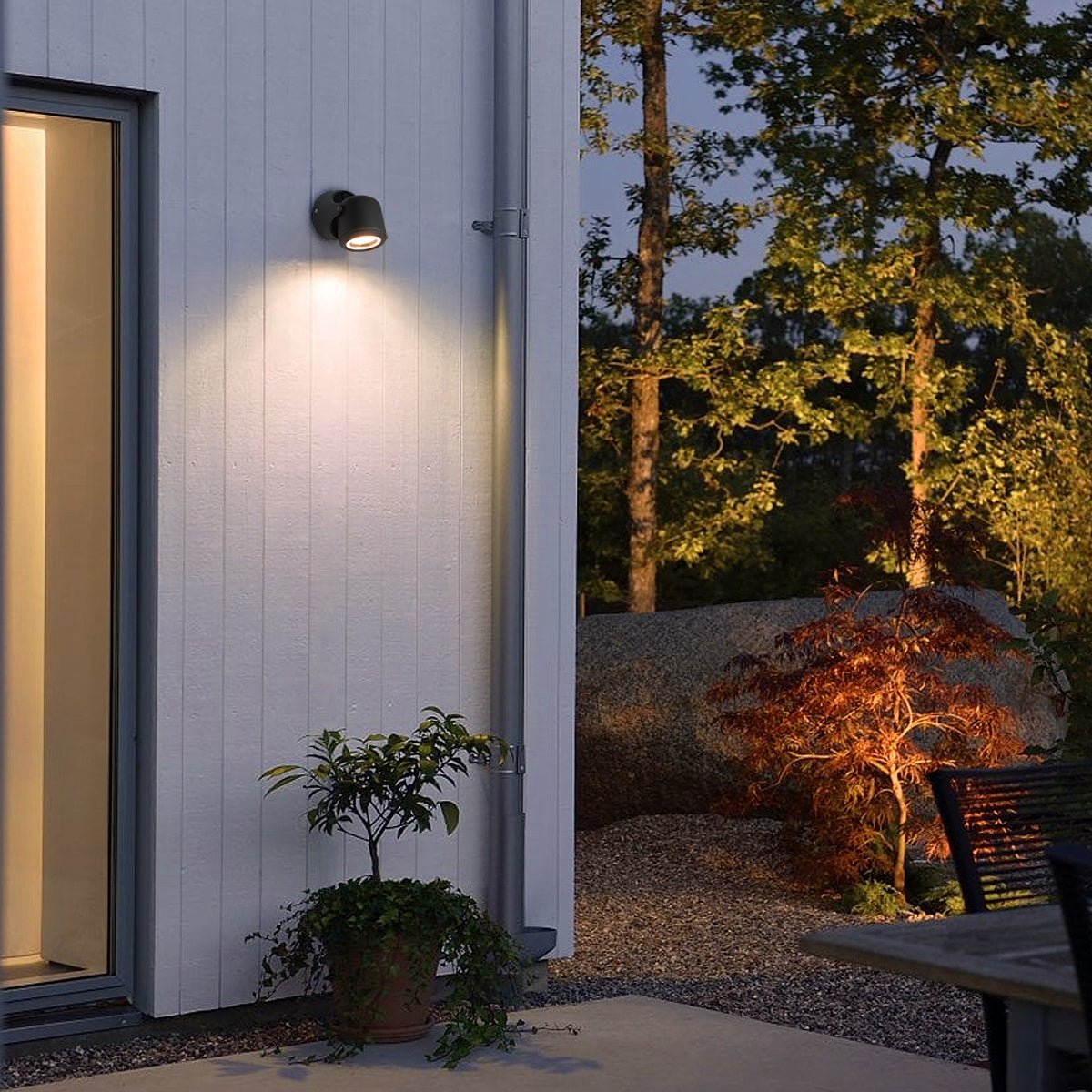 Black Outdoor Single Wall Light Adjustable IP54 External Directional Spot Lamp - Energy Light Bulbs - Free delivery on all orders
