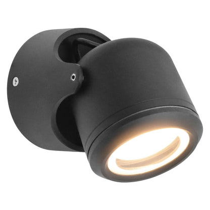 Black Outdoor Single Wall Light Adjustable IP54 External Directional Spot Lamp - Energy Light Bulbs - Free delivery on all orders