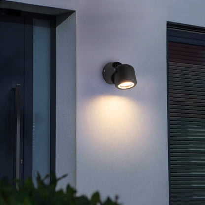 Black Outdoor Single Wall Light Adjustable IP54 External Directional Spot Lamp - Energy Light Bulbs - Free delivery on all orders