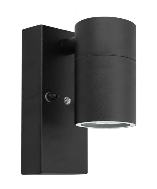 Black Outdoor Wall Light Dusk Till Dawn Sensor Stainless Steel IP65 - Energy Light Bulbs - Free delivery on all orders