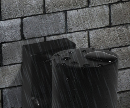 Black Outdoor Wall Light Dusk Till Dawn Sensor Stainless Steel IP65 - Energy Light Bulbs - Free delivery on all orders