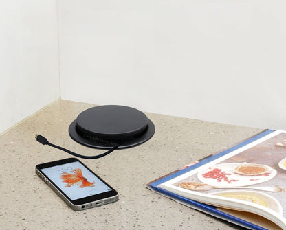 Black Top Power Tower Pop Up Socket With 2 USB Charging Port 3 Plug Sockets - Energy Light Bulbs - Free delivery on all orders