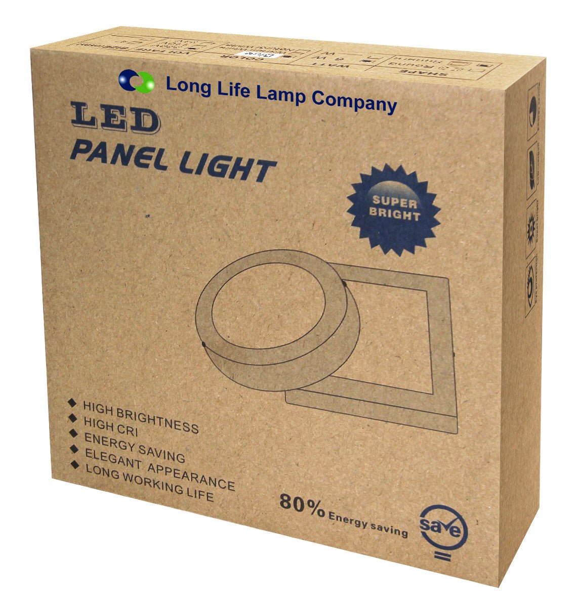 BLUE 6w LED Ceiling Panel Square Surface Mount Spotlight Blue - Energy Light Bulbs - Free delivery on all orders