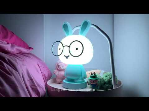 Blue Bunny LED Children's Table Lamp RGB Colour Changing USB Rechargeable Bedside Light - Energy Light Bulbs - Free delivery on all orders