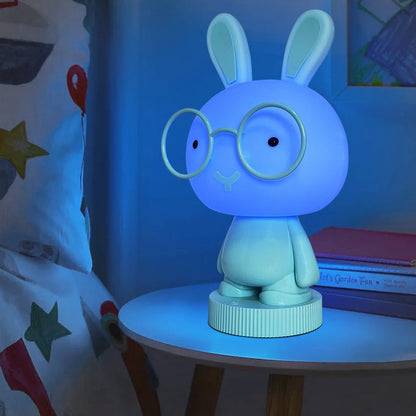 Blue Bunny LED Children's Table Lamp RGB Colour Changing USB Rechargeable Bedside Light - Energy Light Bulbs - Free delivery on all orders