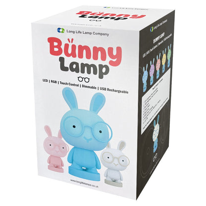 Blue Bunny LED Children's Table Lamp RGB Colour Changing USB Rechargeable Bedside Light - Energy Light Bulbs - Free delivery on all orders