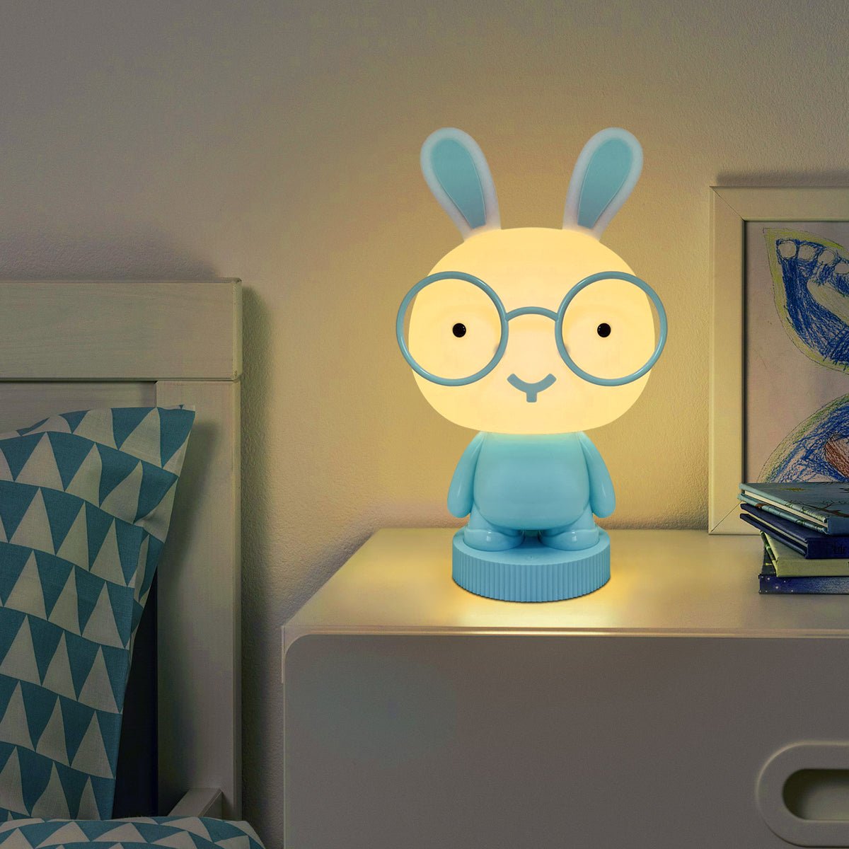 Blue Bunny LED Children's Table Lamp RGB Colour Changing USB Rechargeable Bedside Light - Energy Light Bulbs - Free delivery on all orders