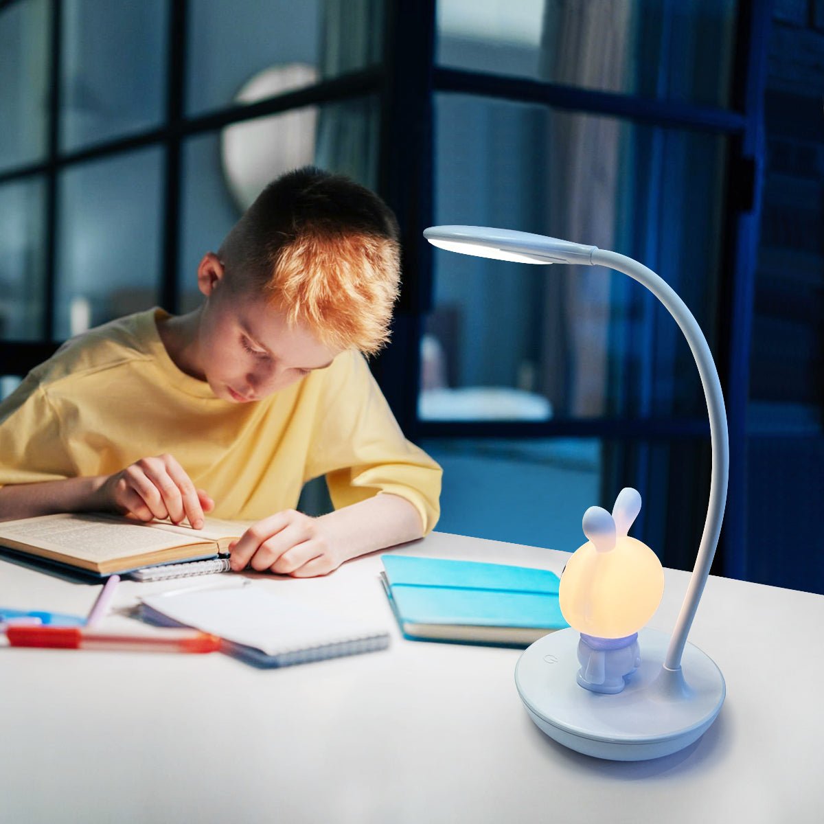 Blue Bunny LED Reading Light Touch Control Table Lamp USB Rechargeable - Energy Light Bulbs - Free delivery on all orders