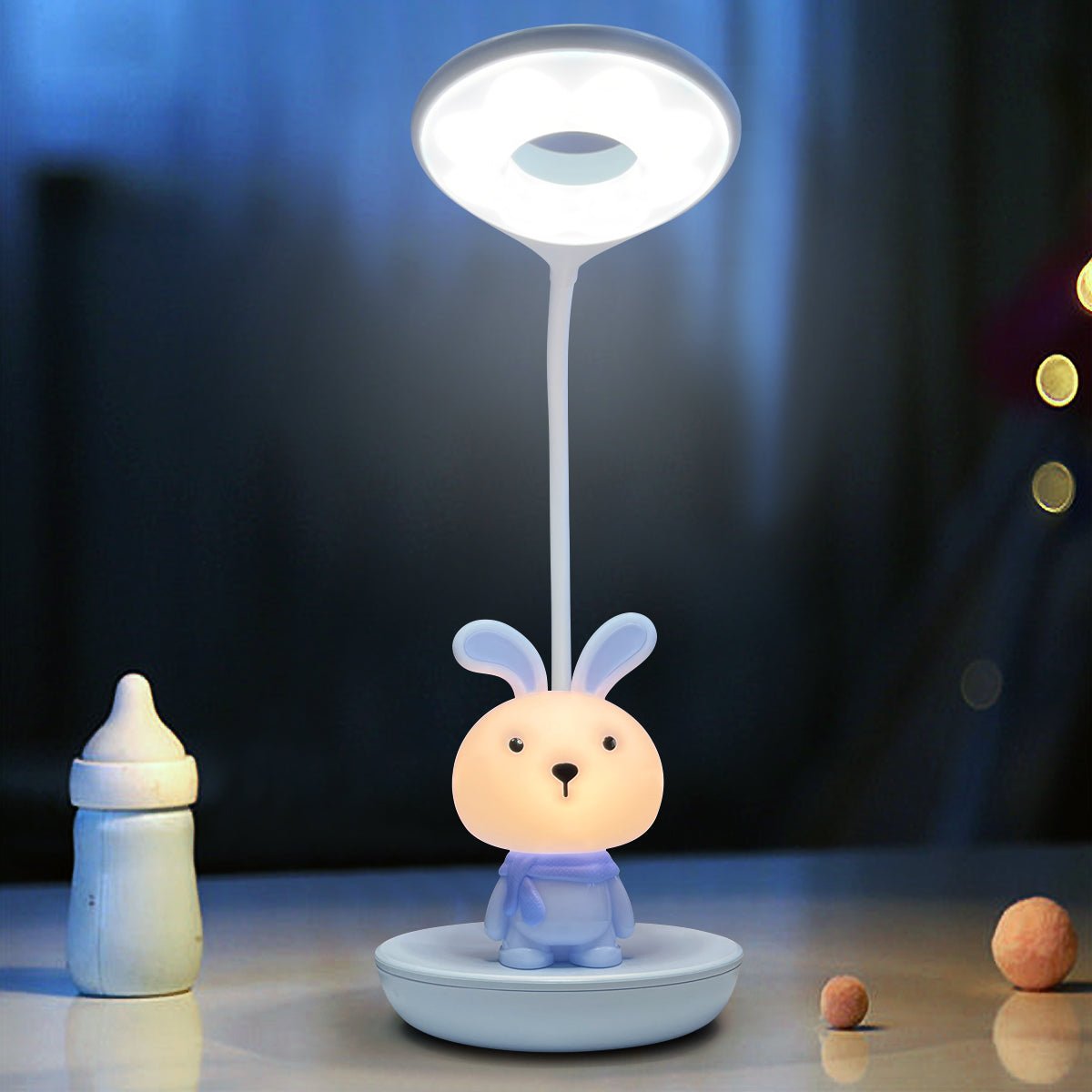 Blue Bunny LED Reading Light Touch Control Table Lamp USB Rechargeable - Energy Light Bulbs - Free delivery on all orders