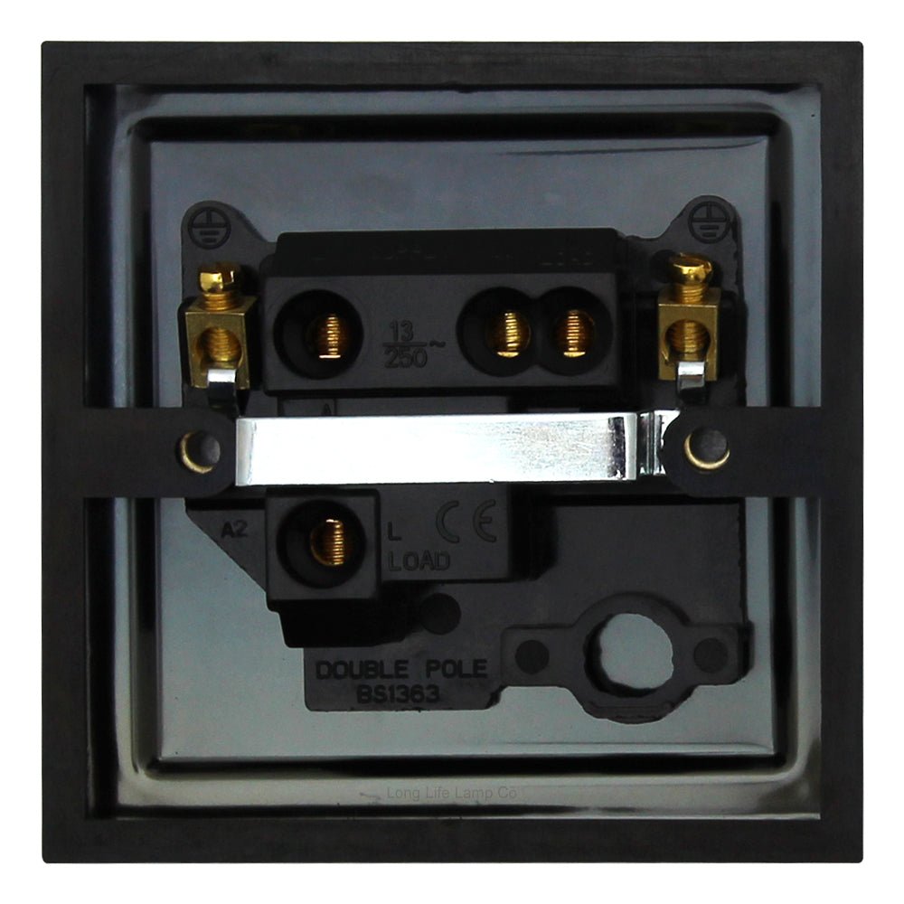 Brush Antique Brass 13amp Fused Spur Connection Unit - Energy Light Bulbs - Free delivery on all orders
