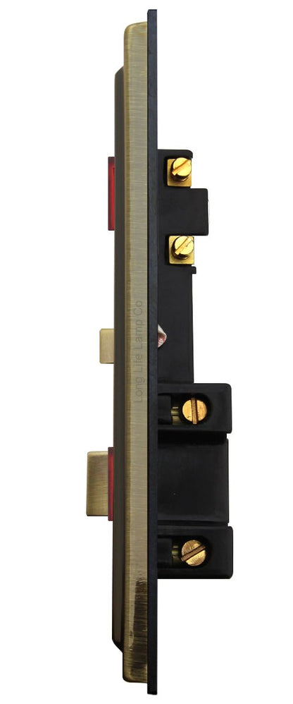 Brush Antique Brass 45A Cooker Control Switch Unit with 13amp Socket Neon Indicators - Energy Light Bulbs - Free delivery on all orders