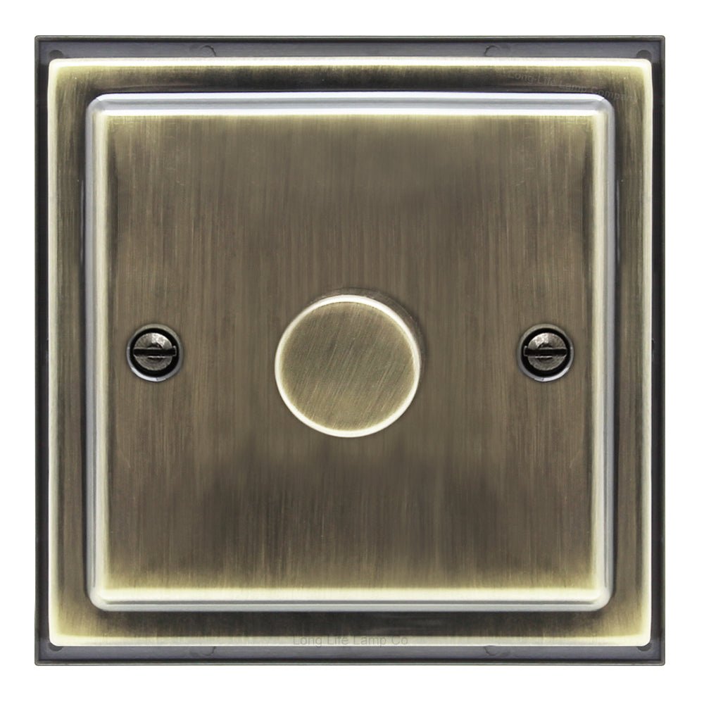 Brush Antique Brass Dimmer Switch 1 Gang Single Pole 5 - 100w - Energy Light Bulbs - Free delivery on all orders