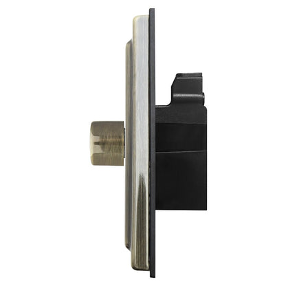 Brush Antique Brass Dimmer Switch 1 Gang Single Pole 5 - 100w - Energy Light Bulbs - Free delivery on all orders