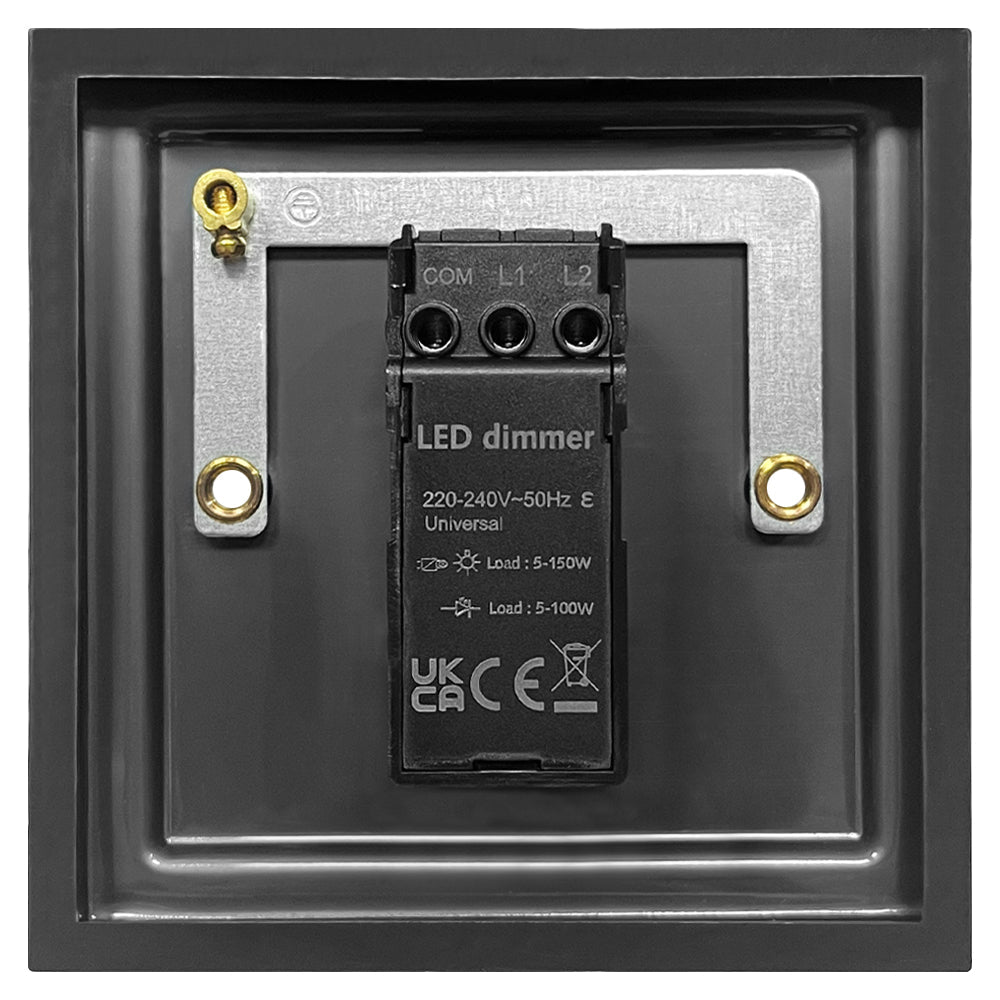 Brush Antique Brass Dimmer Switch 1 Gang Single Pole 5 - 100w - Energy Light Bulbs - Free delivery on all orders