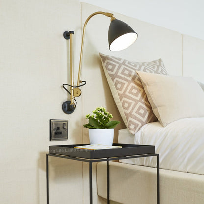 Brush Antique Brass Single Switch Socket 13amp Single Pole - Energy Light Bulbs - Free delivery on all orders