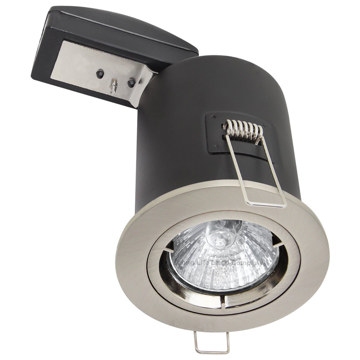 Brush Chrome Fixed Fire Rated Downlight - Energy Light Bulbs - Free delivery on all orders