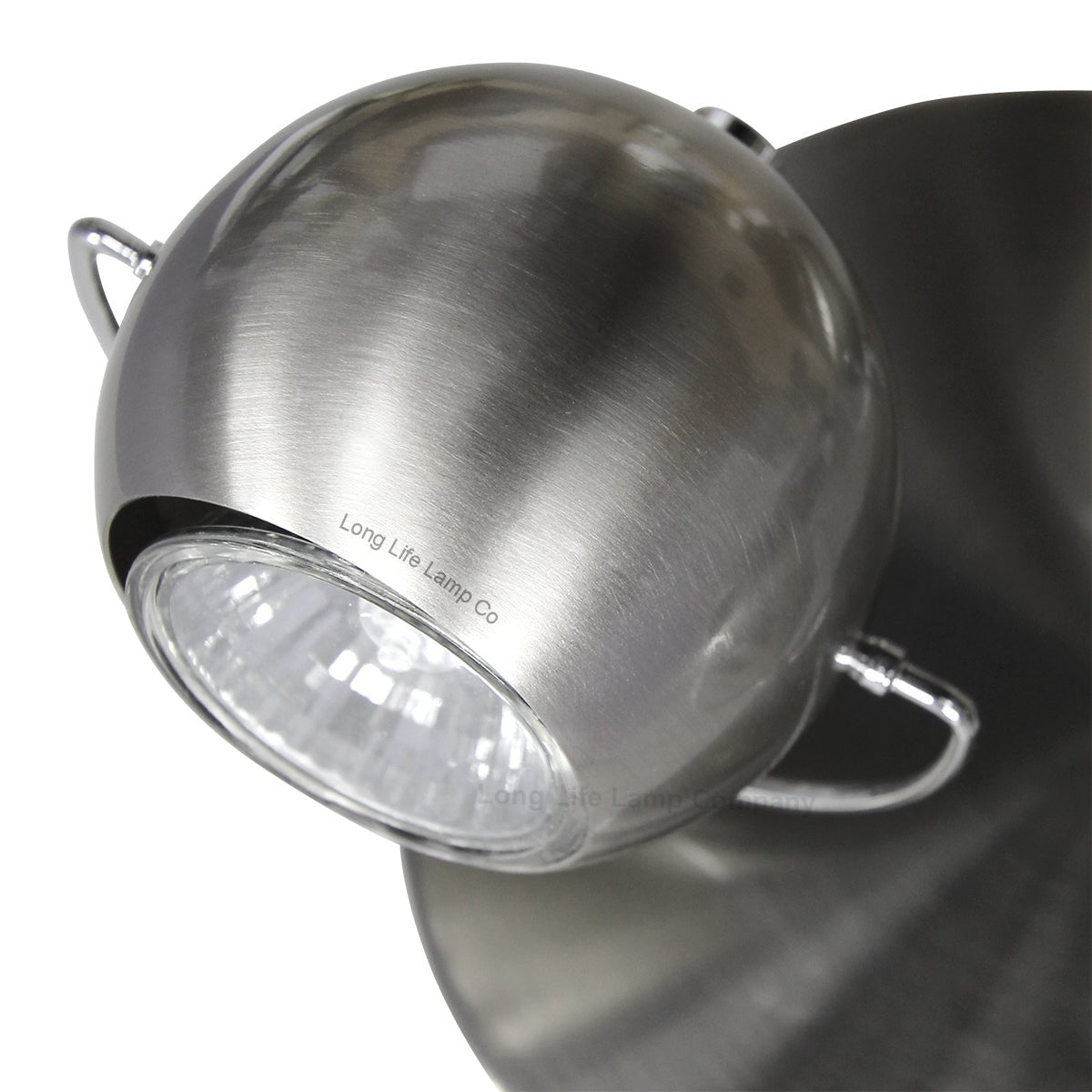Brushed Chrome 3 Way Adjustable Eyeball Ceiling Spotlight GU10 - Energy Light Bulbs - Free delivery on all orders