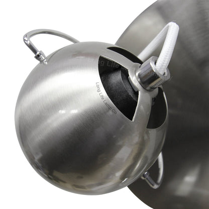 Brushed Chrome 3 Way Adjustable Eyeball Ceiling Spotlight GU10 - Energy Light Bulbs - Free delivery on all orders