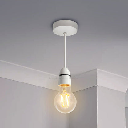 Ceiling Pendant with Lamp holder 6 inch White - Energy Light Bulbs - Free delivery on all orders