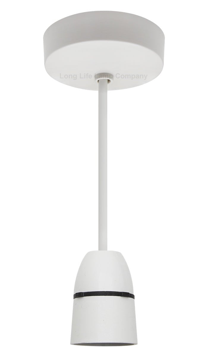Ceiling Pendant with Lamp holder 6 inch White - Energy Light Bulbs - Free delivery on all orders