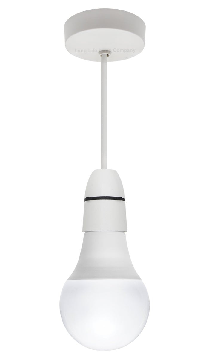 Ceiling Pendant with Lamp holder 6 inch White - Energy Light Bulbs - Free delivery on all orders