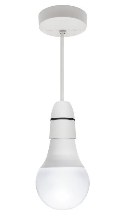 Ceiling Pendant with Lamp holder 6 inch White - Energy Light Bulbs - Free delivery on all orders