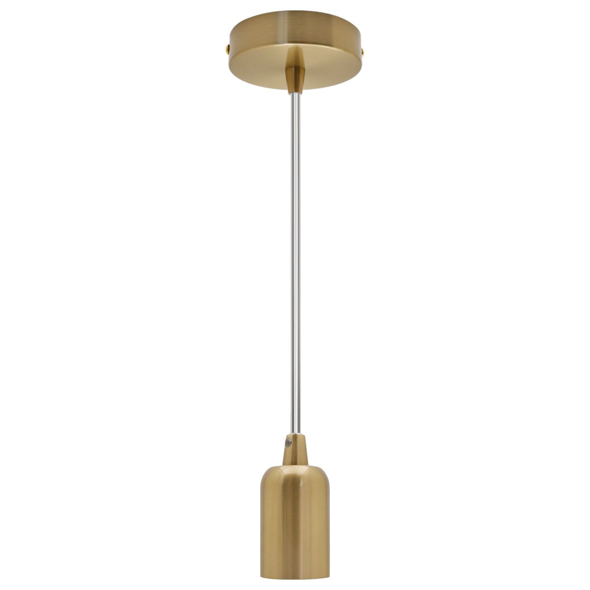 Ceiling Rose Pendant E27 Fitting Brass Flex Hanging Lamp Holder Kit - Energy Light Bulbs - Free delivery on all orders
