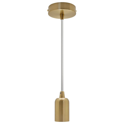 Ceiling Rose Pendant E27 Fitting Brass Flex Hanging Lamp Holder Kit - Energy Light Bulbs - Free delivery on all orders
