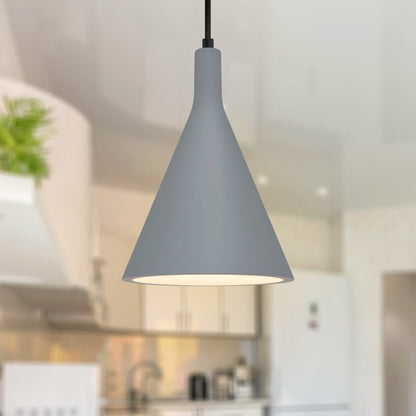 Ceramic Ceiling Pendant Light Grey Gypsum Lamp Shade - Energy Light Bulbs - Free delivery on all orders